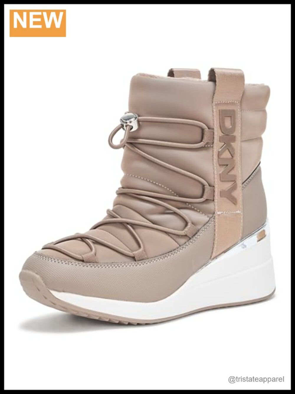 DKNY Perla Wedge Sneaker Boots Women's Fashion Sneakers Low Top Rubber Sole